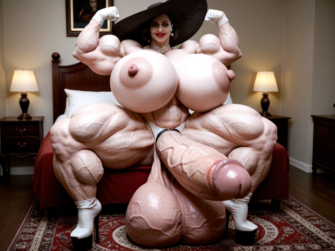 Extremely Veiny Body, Gigantic Huge Cock, Hyper Massive Testicles Shemale AI Porn