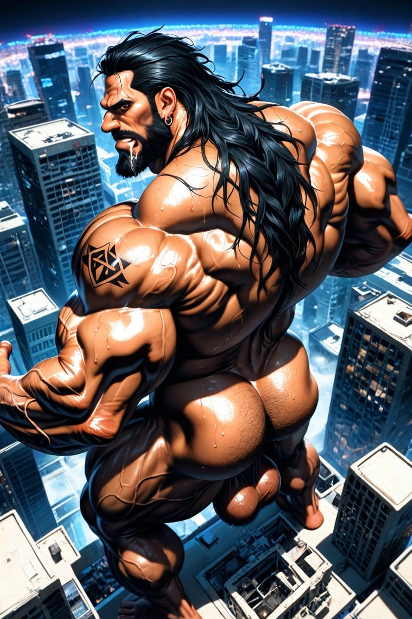 Oily Skin, Big Adam's Apple, Muscular Legs ゲイAIポルノ