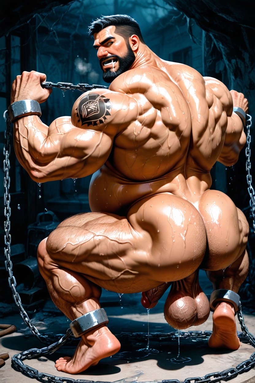 Bara, Exaggerated Balls, Monster Neck ゲイAIポルノ