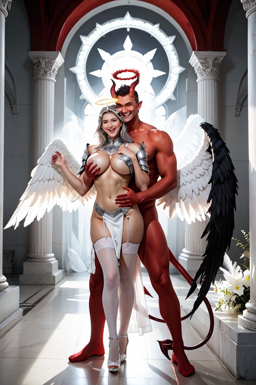 Red Skinned Demon, Grand Museum, Naked Demon AI Porn