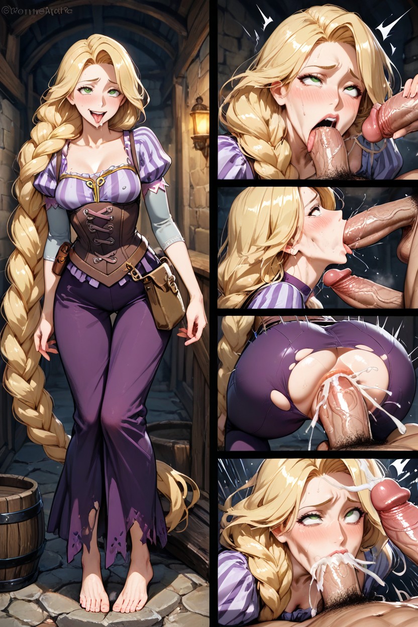 Masterfully Dynamic Linework, Thigh Gap, Ahegao Hentai AI Porn