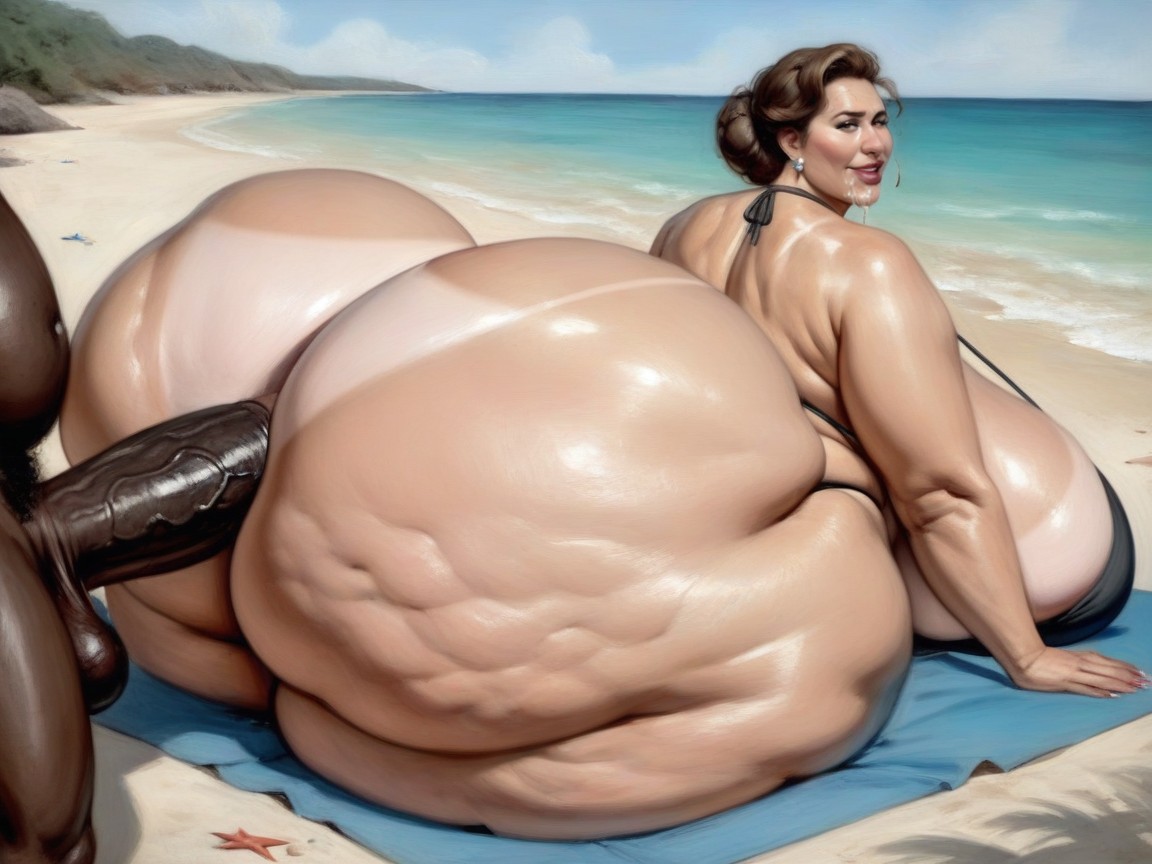 Big Ass, Overflowing Cleavage, Bikini Tan Lines AI Porn