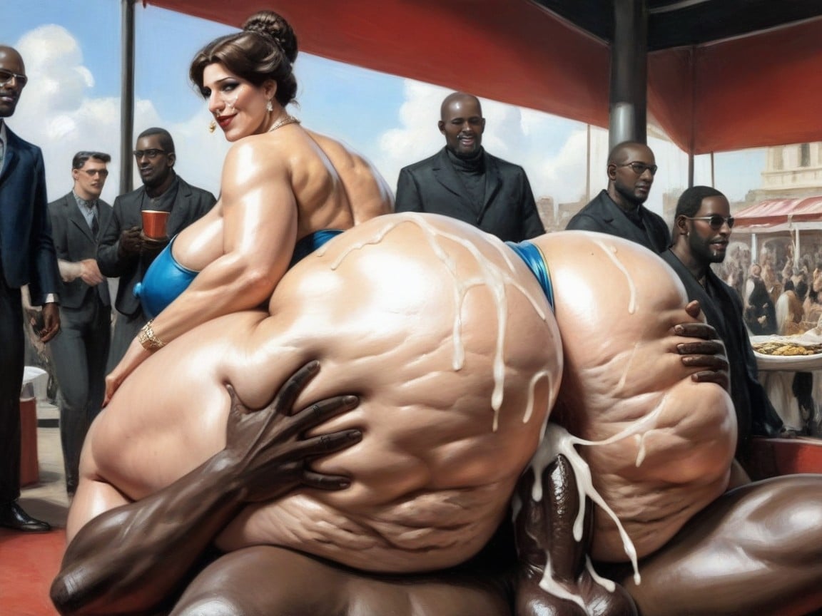 Hands On Ass, Huge Black Cock, Hyper Ass AI Porn