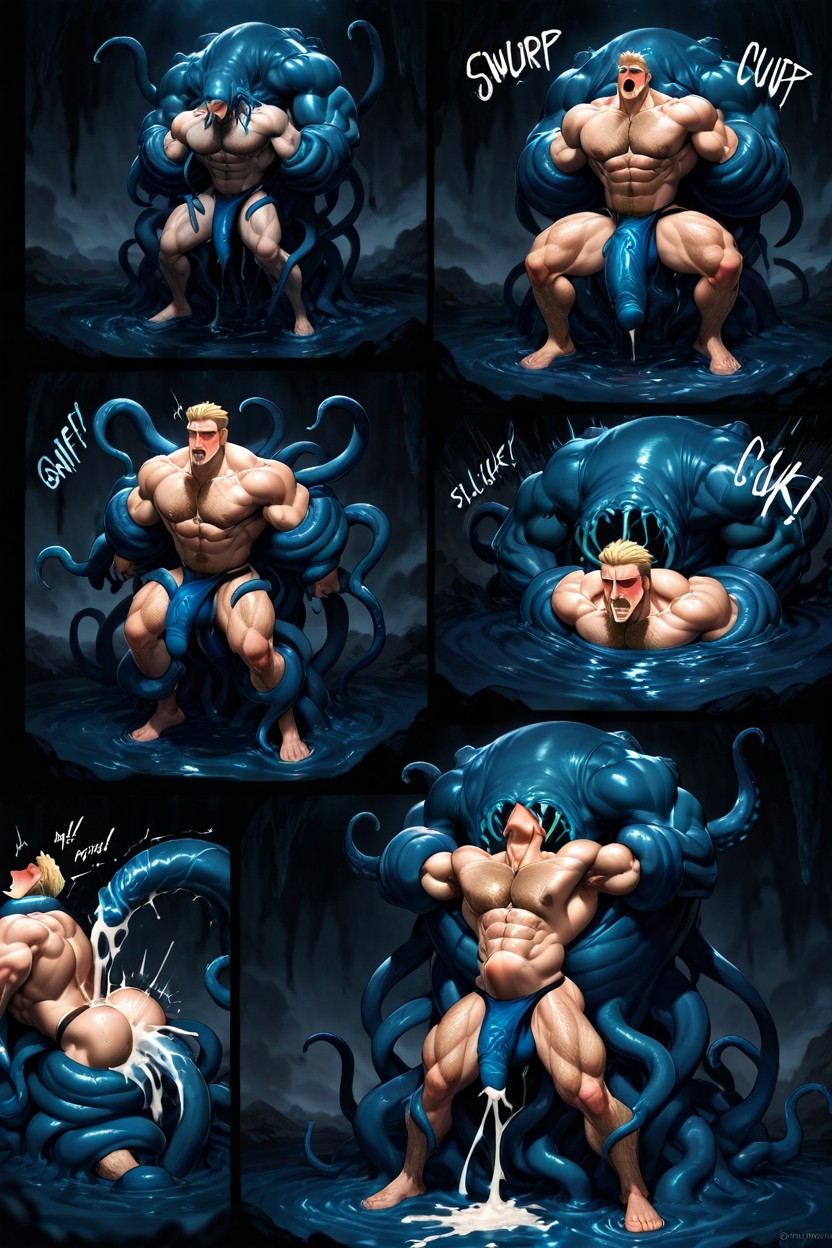 Bare Feet, Tentacle Monster Sex, Huge Pectorals AI Gay Porn