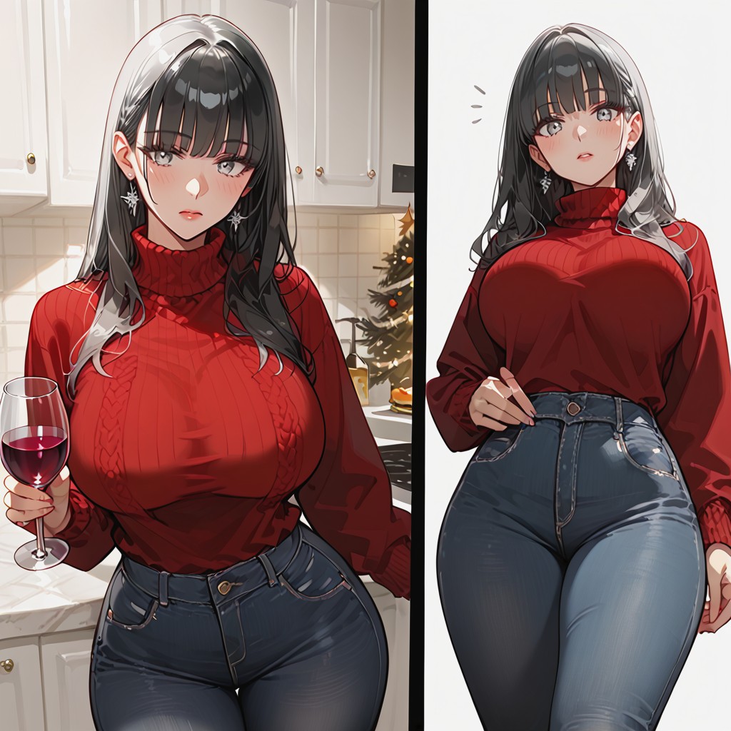 Round Ass, Statuesque, Low Angle AI Porn