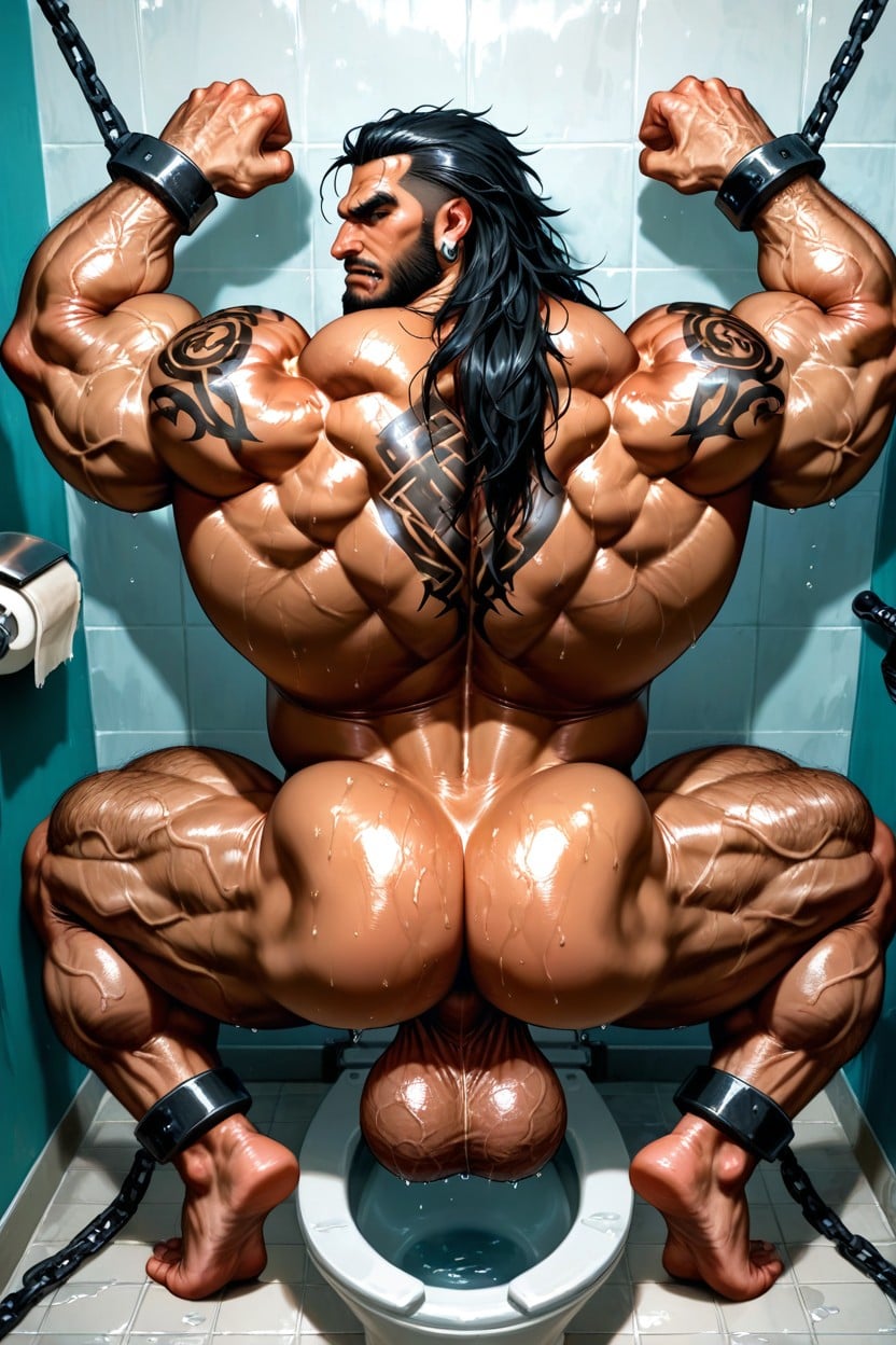 Vascular Muscles, Big Earrings, Naked ゲイAIポルノ
