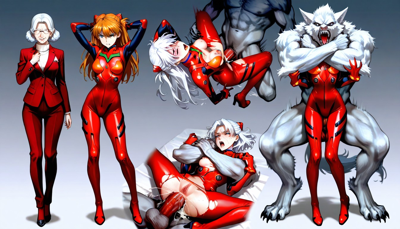 White Werewolf Sex, Angry, Asuka Langley Hentai AI Porn