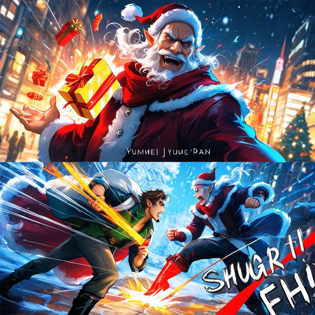 In Santa Claus Home, Vivid Colors, Xmas Theme AI Gay Porn