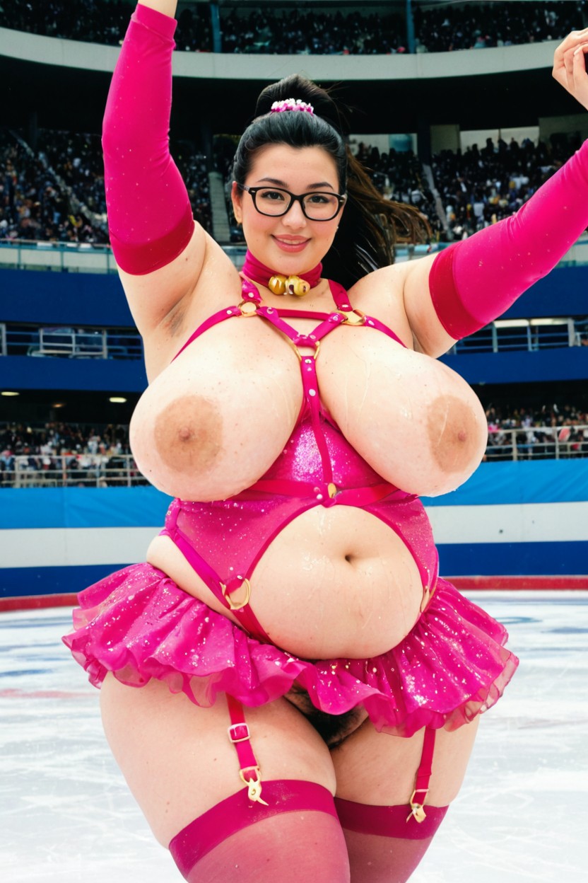 Pudgy, Meaty Thighs, Japanese BBW AI Porn