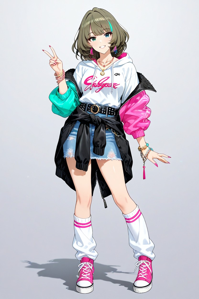 30+, Pink Patterned Top, Happy Hentai AI Porn