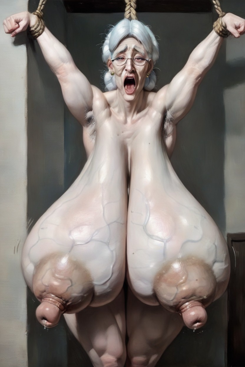 Huge Boobs, Super Market, Very White Skin AI Porn