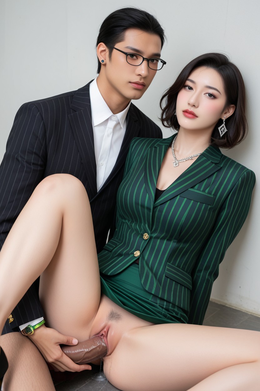 Pale Skin, River, Realistic Asian AI Porn