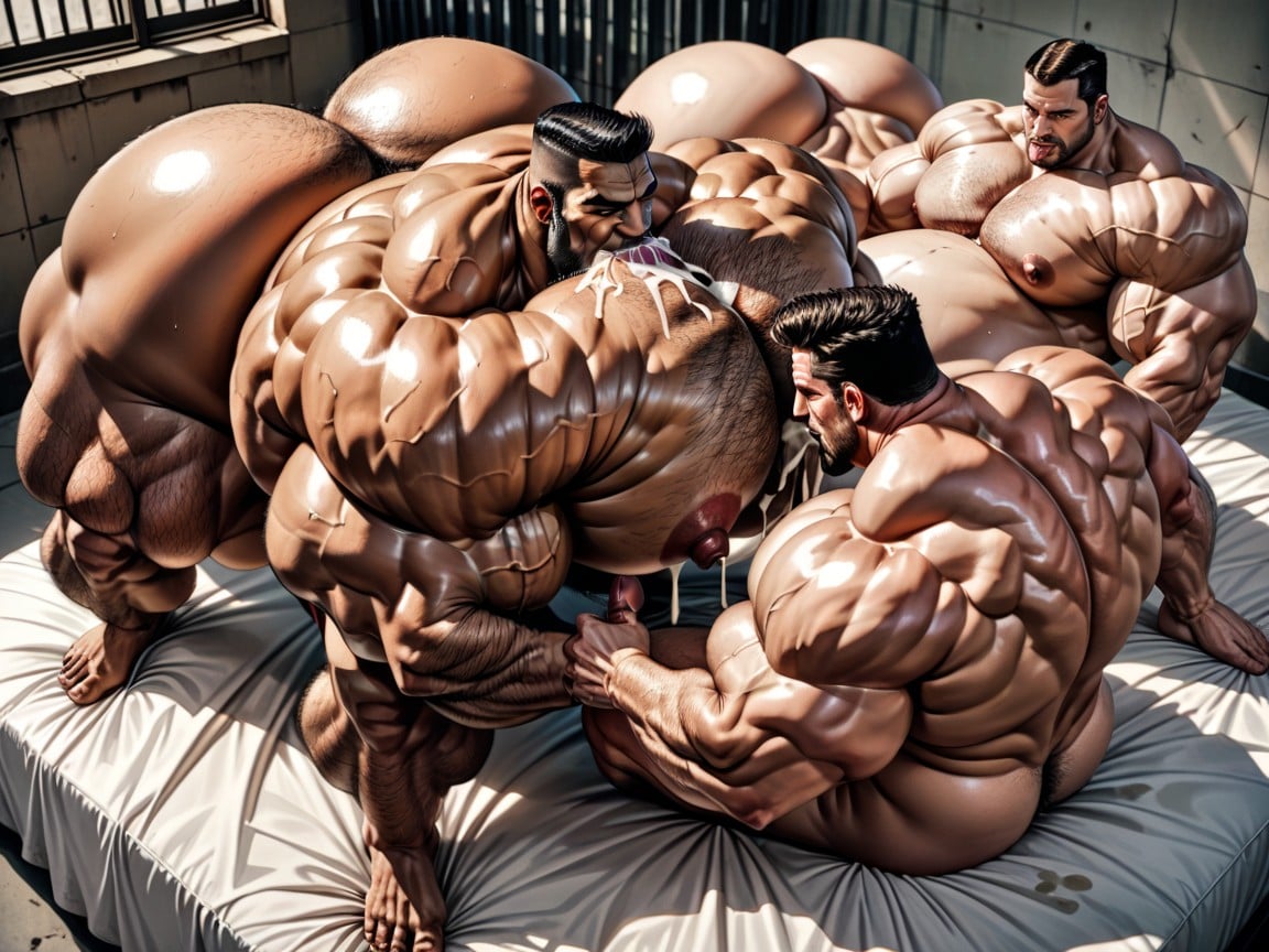 Mouth Agape, Big Pecs, 25+ AI Gay Porn
