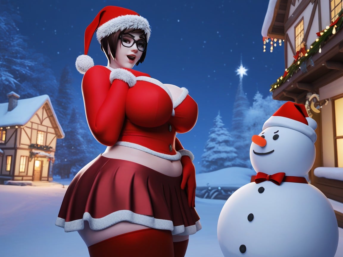 Glasses, Lampposts And Cozy Lighting, Cinematic Hentai AI Porn