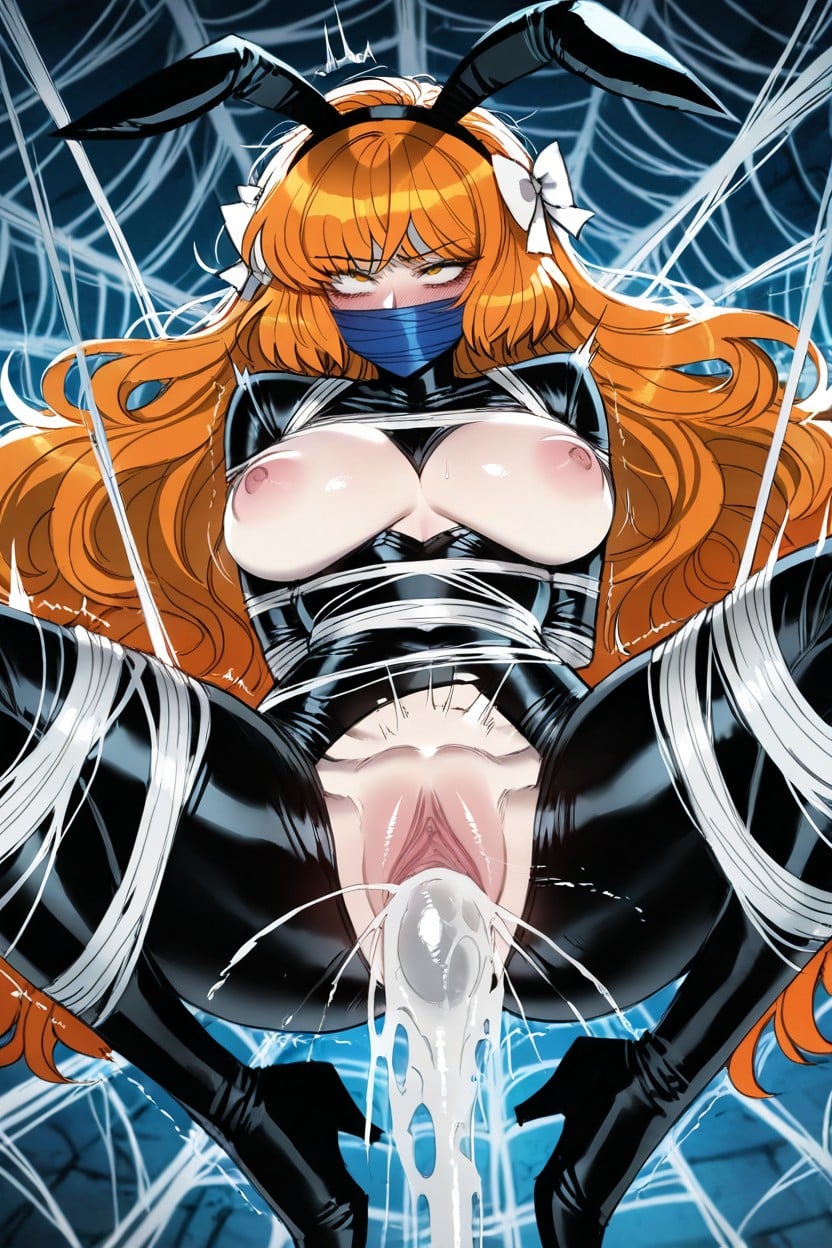 Giant Spider, Webbing Bondage, Suspended Hentai AI Porn