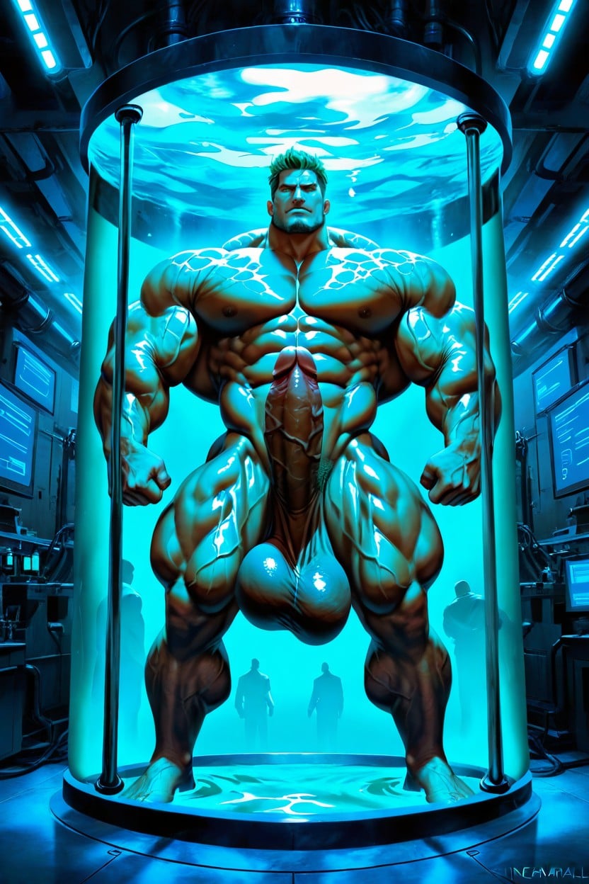 Cinematic Lighting Low Angle Shot, Masculine Face, Lab AI Gay Porn