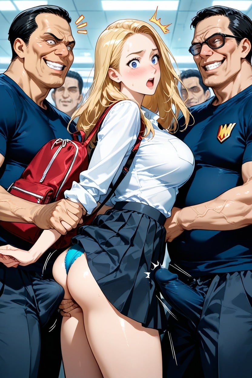 Hard Dick On Her Butt, Woman With Surprised Face, Men Hentai AI Porn
