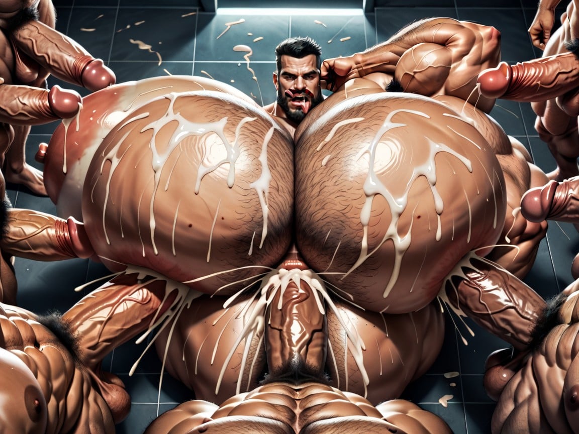 Oiled Skin, Many Huge Hyper Thick Cocks Everywhere, Hyper Breasts Porno gay IA