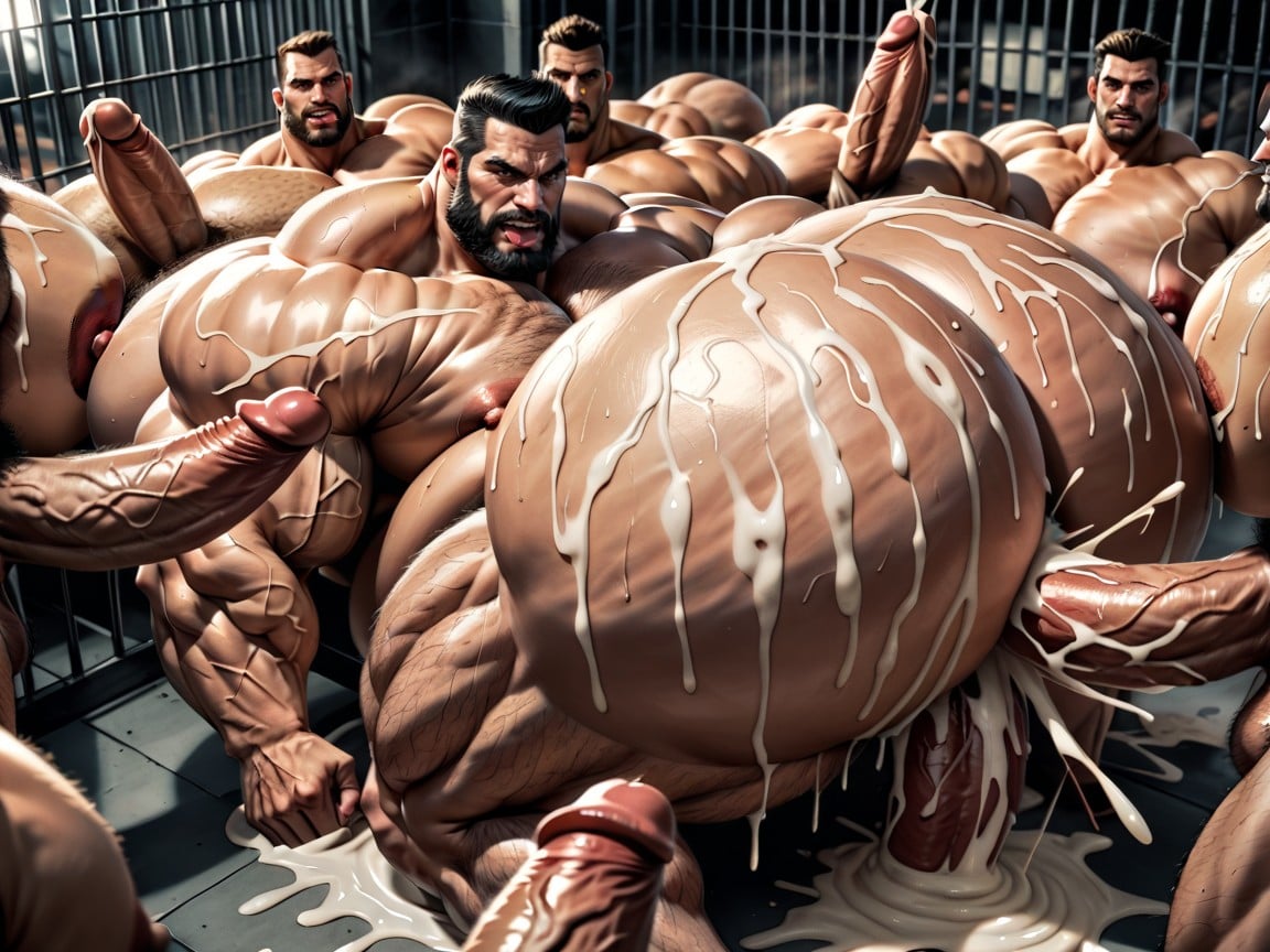 Extremely Large Ass, Black Hair, 25+ AI Gay Porn