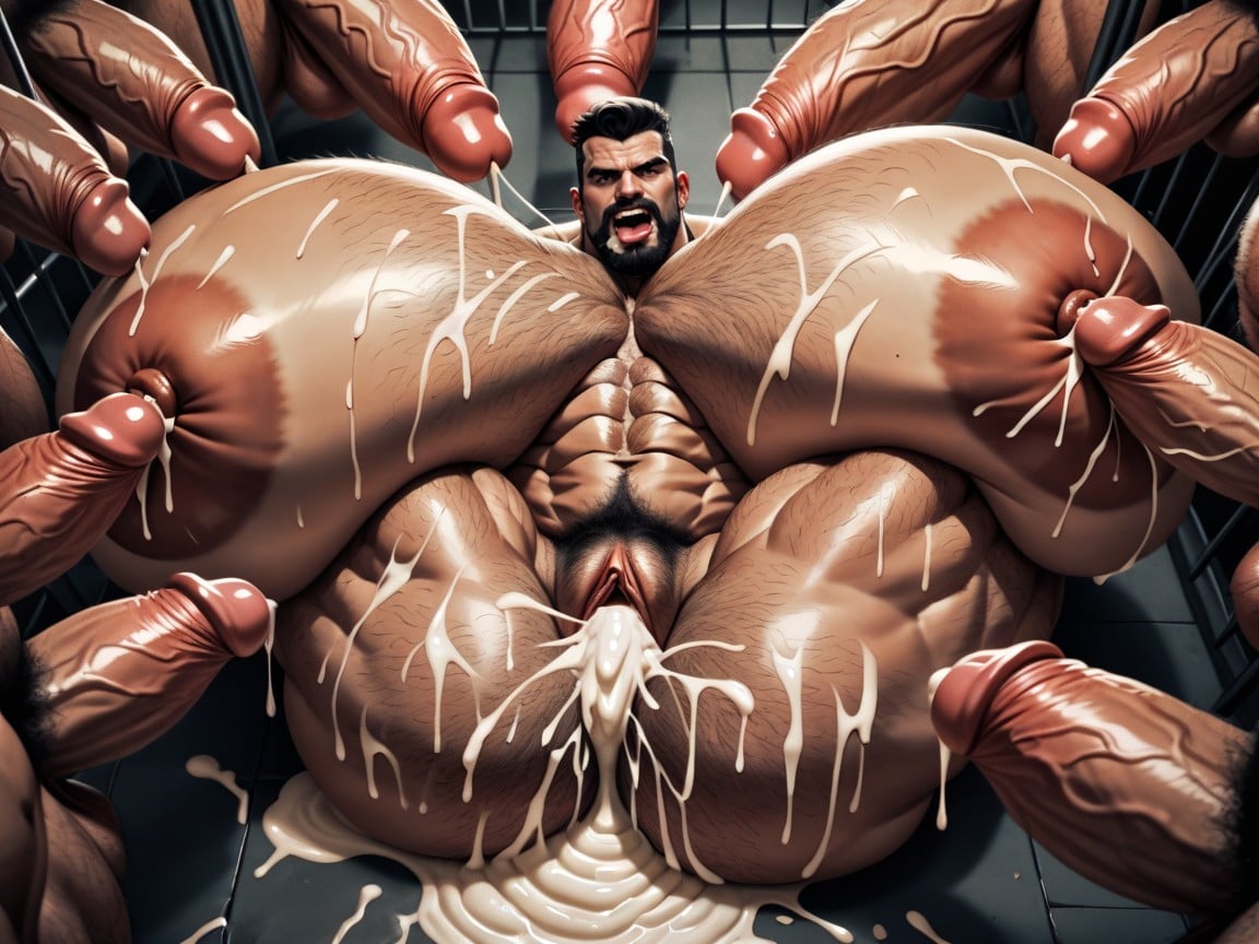 25+, Side View, Sucking Each Other's Hyper Boobs And Eating Each Other's Ass And Pussy AI Gay Porn