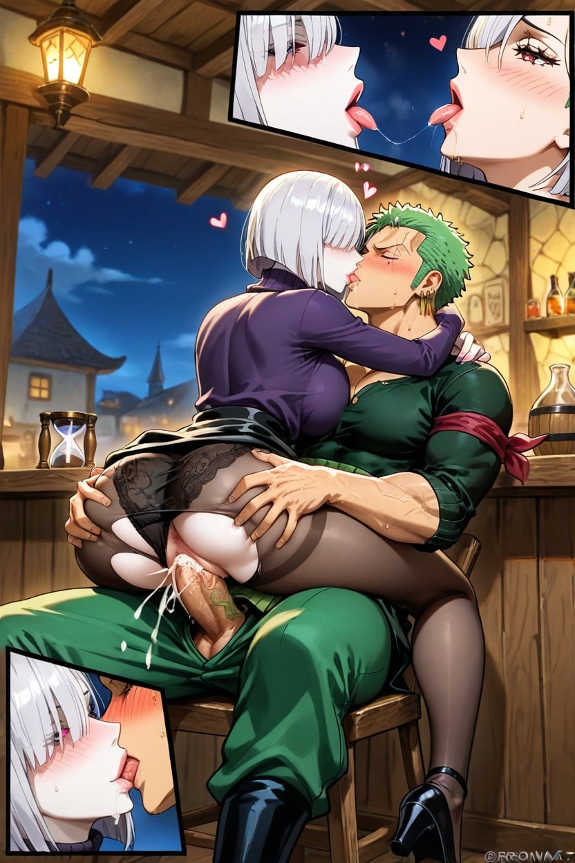 Everywhere, Veiny, Roronoa Zoro Carrying Her Hentai AI Porn