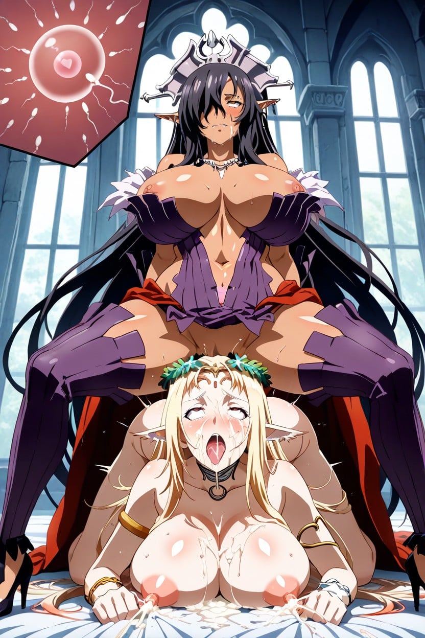 Girls, Cum On Face, Horny Hentai AI Porn