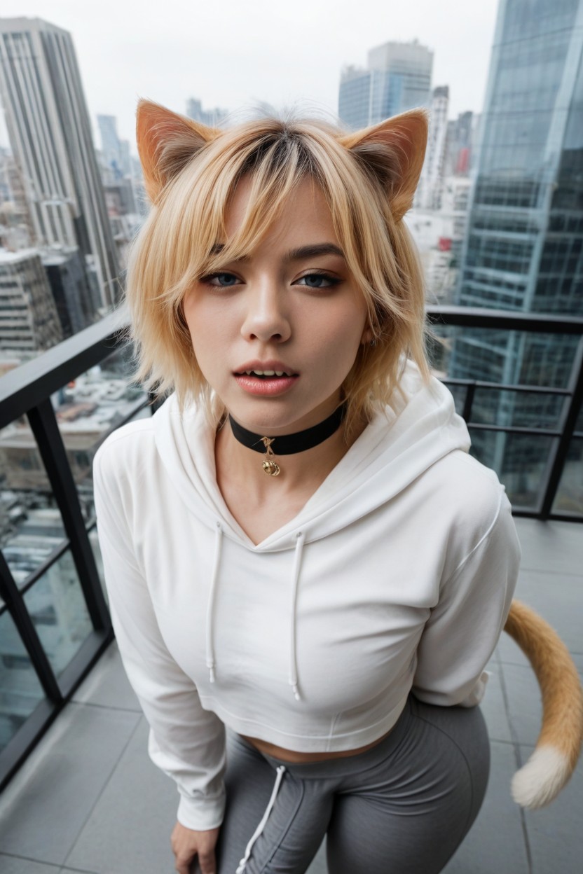 Very Short Hair, Fangs, Waist AI Porn