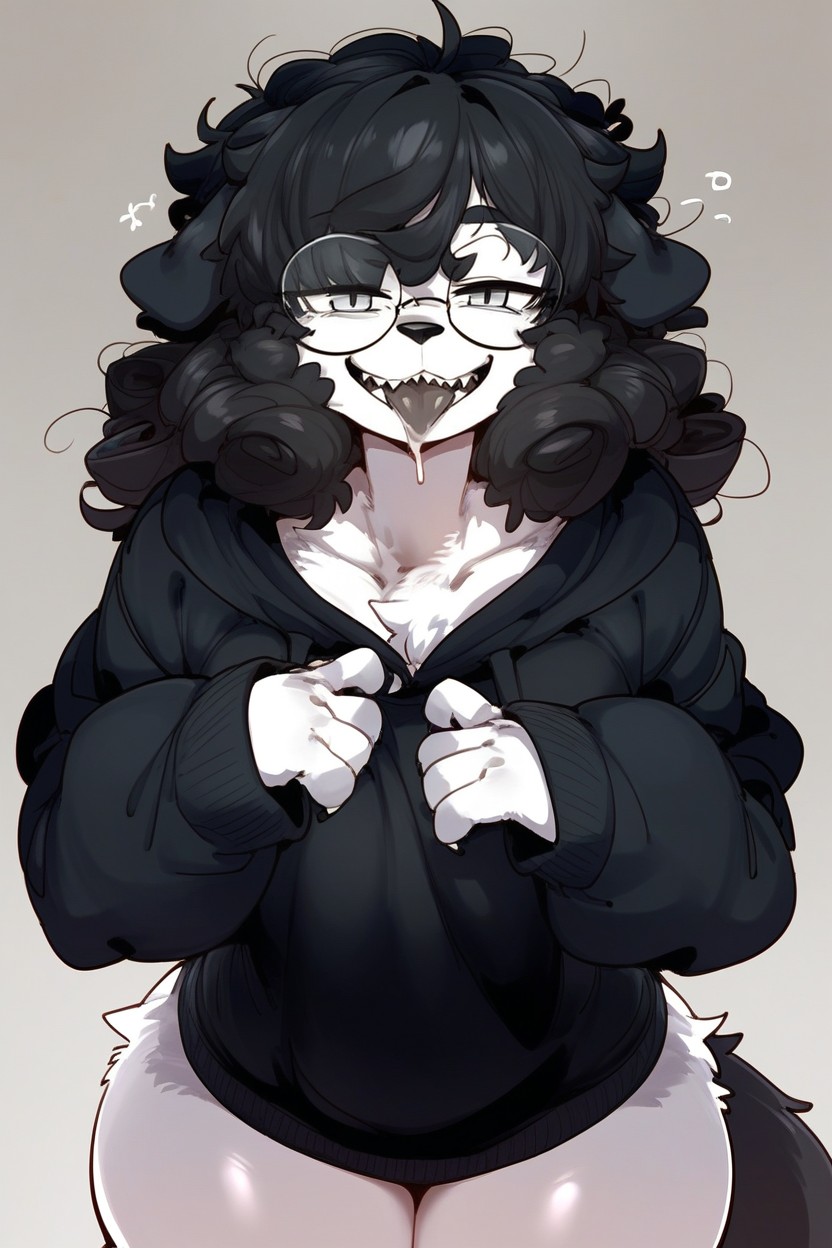Messy Wild Fur, Doppel Art Style, White Fur On Fingers And Toes Furry AI Porn