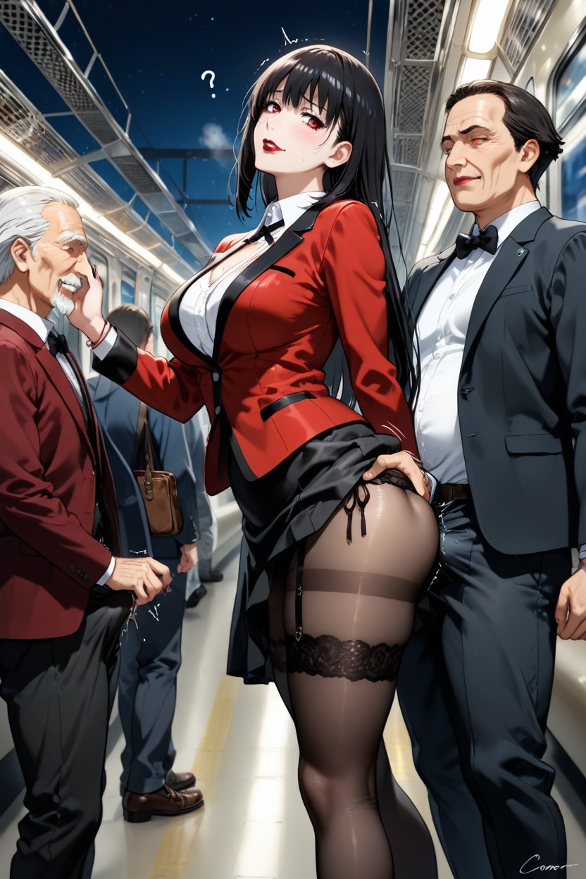 Night, A White Blouse, Buttjob Hentai AI Porn