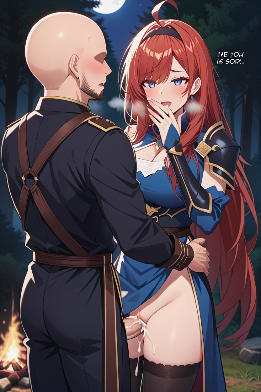 Huge Cock, Huge Cock, Forest Campfire Hentai AI Porn