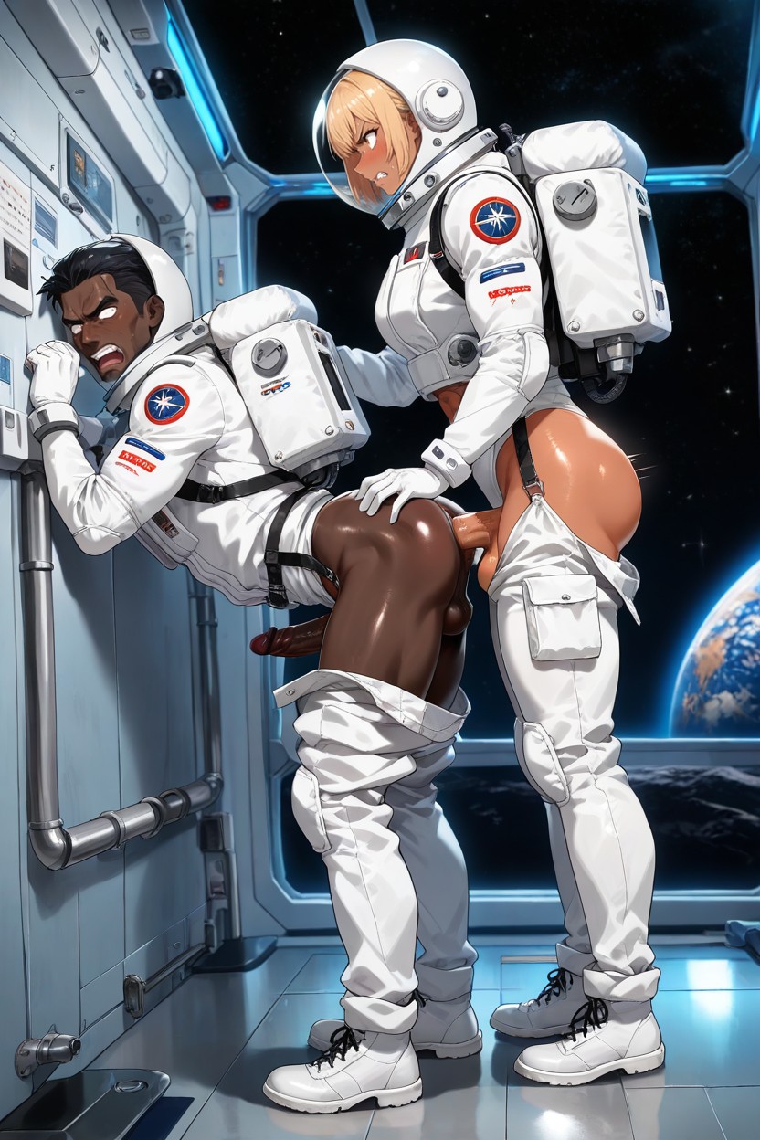 Futanari Fucking Man, Angry, 18+ AI Gay Porn