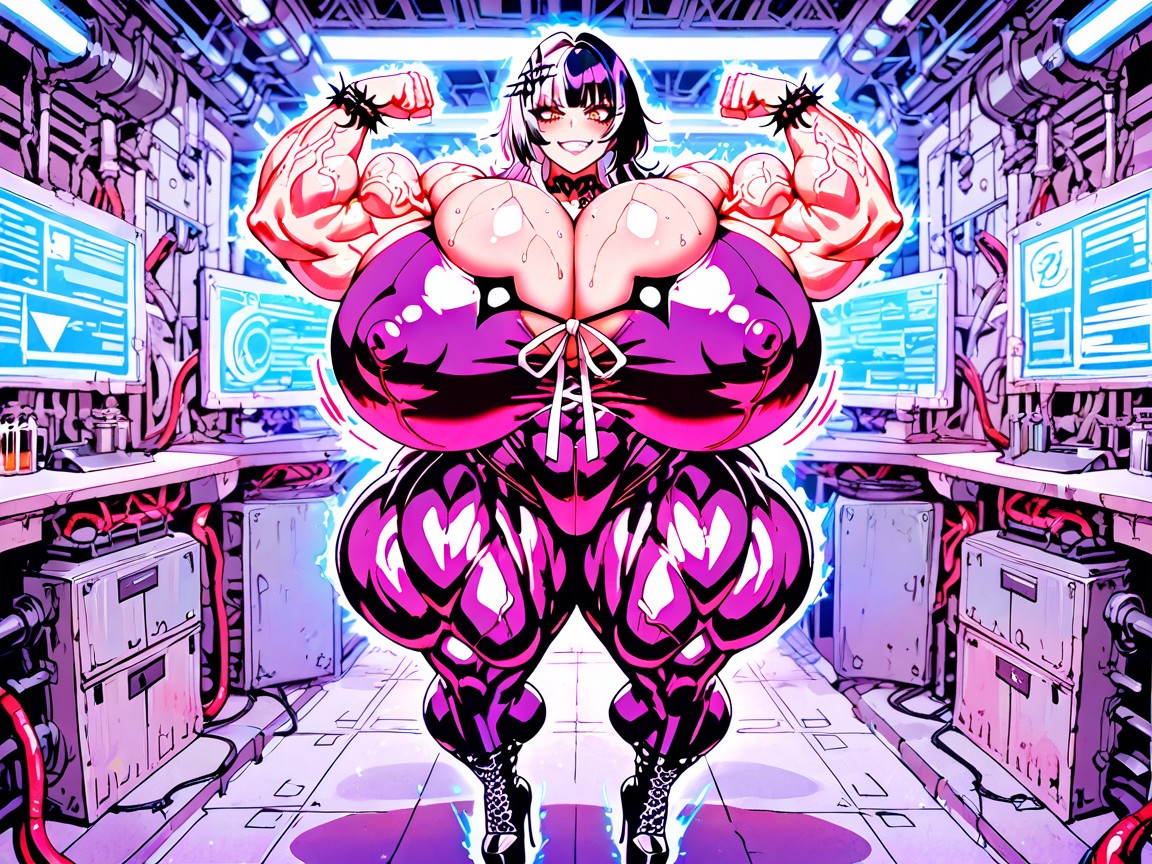Female Breasts, Gigic Serratus Erior, Platform High Heels Hentai AI Porn