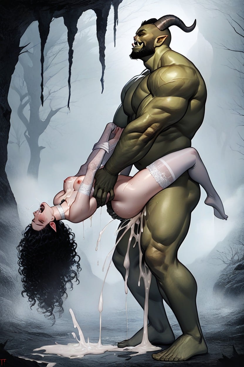 30+, Arched Back, Orc Carrying Her Hentai AI Porn