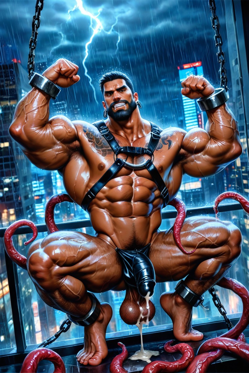 Big Adam's Apple, Harness, Veiny Legs AI Gay Porn