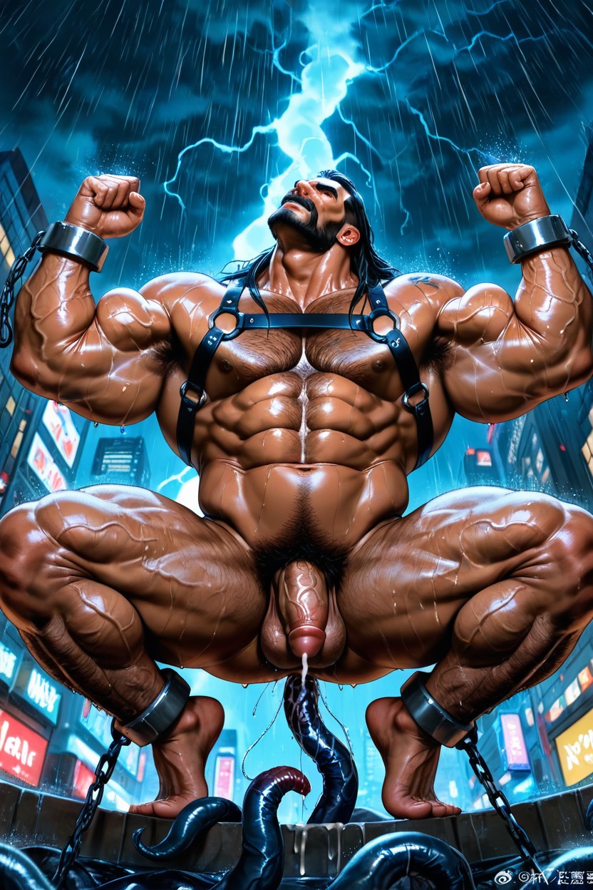 Veiny Legs, Huge Muscles, Big Adam's Apple ゲイAIポルノ