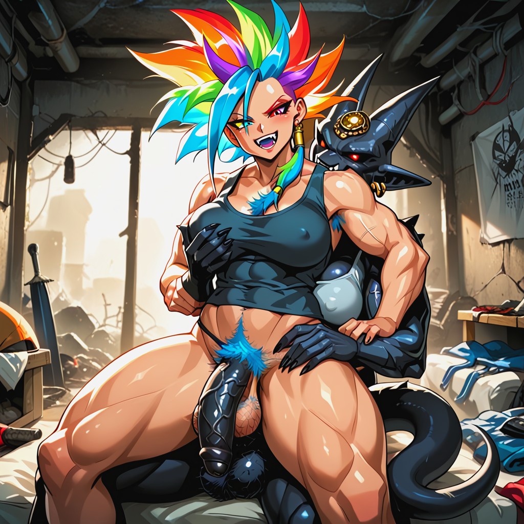 Messy Room, Futanari, Body Hair Hentai AI Porn
