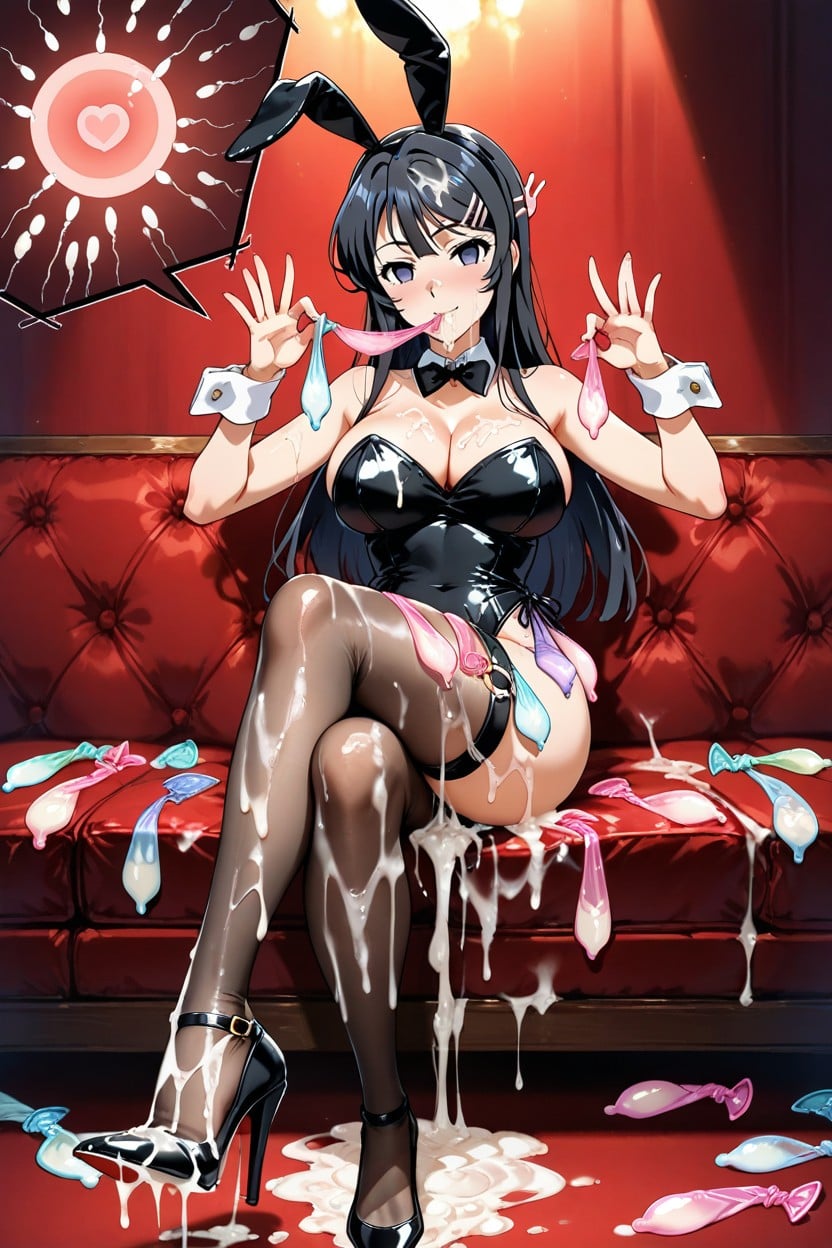 Skinny, Cum On Legs, Excessive Cum Hentai AI Porn