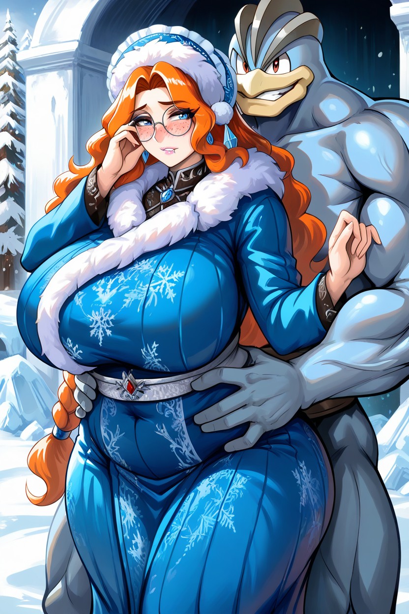 Machamp Pokemon, Woman Is Aroused, Full Pink Lips AI Gay Porn