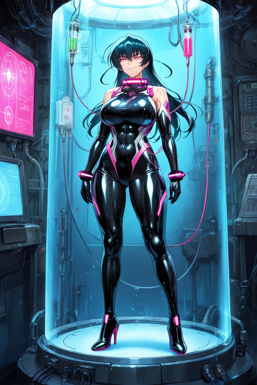 In The Stasis Chamber, Make Up, Long Hair Hentai AI Porn