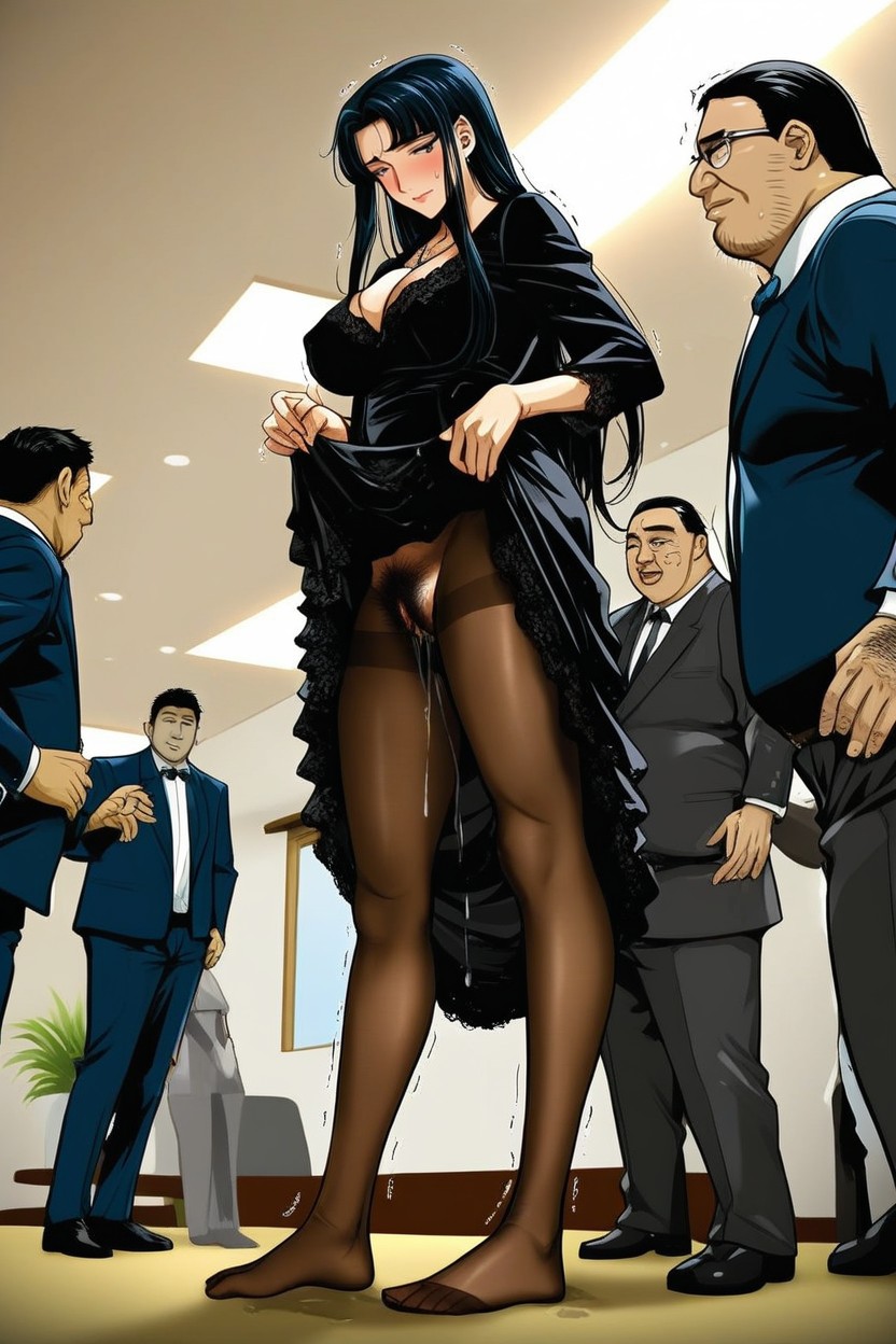 Dark Labia, Lace Dress, She Doesn't Like It Hentai AI Porn