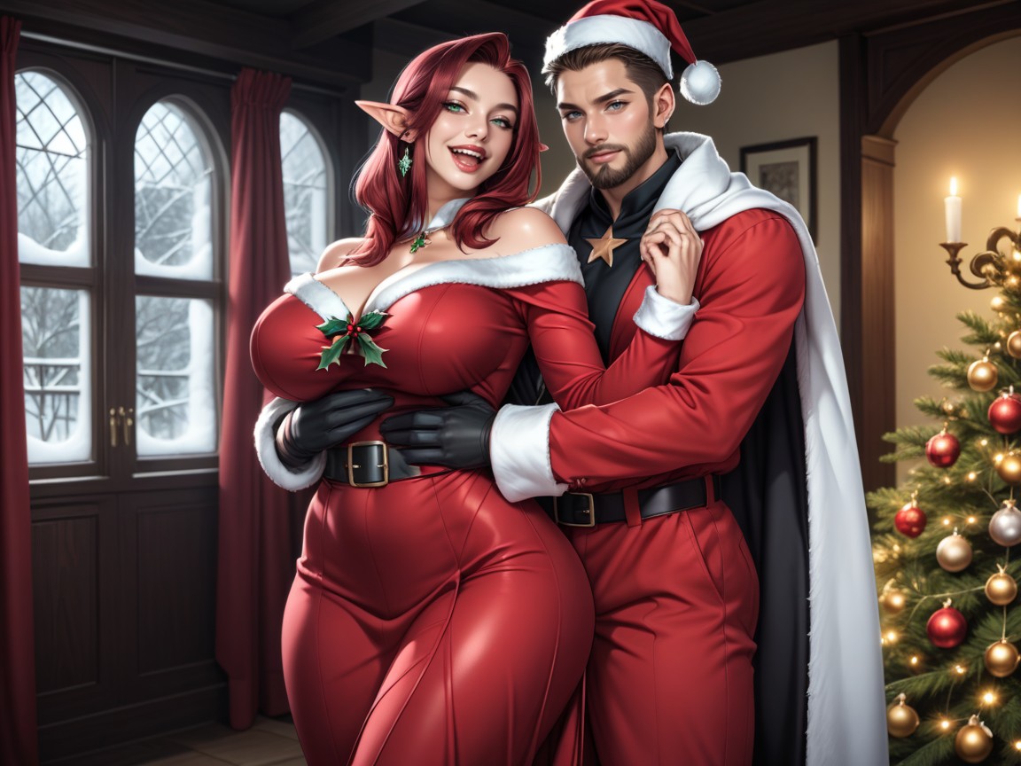 Massive, Rounded Ass, The Female Elf Has Long Pointed Ears And A Stylish Green Fantasy Outfit Hentai AI Porn