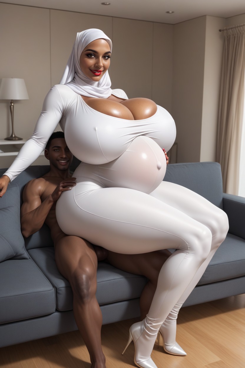 Top Down View, Tall Man, Husband Is Taller Than Wife Hentai AI Porn