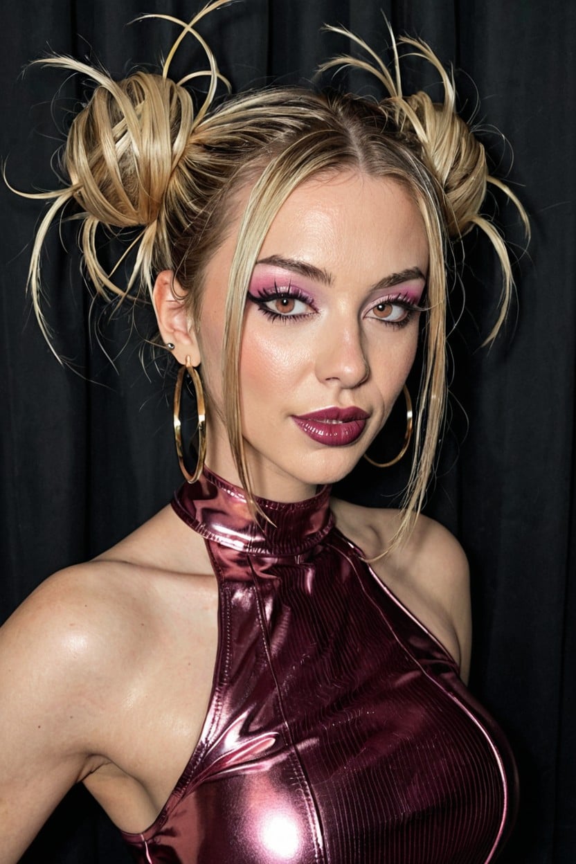 Standing, Dynamic Angle, Bold Eyeliner AI Porn