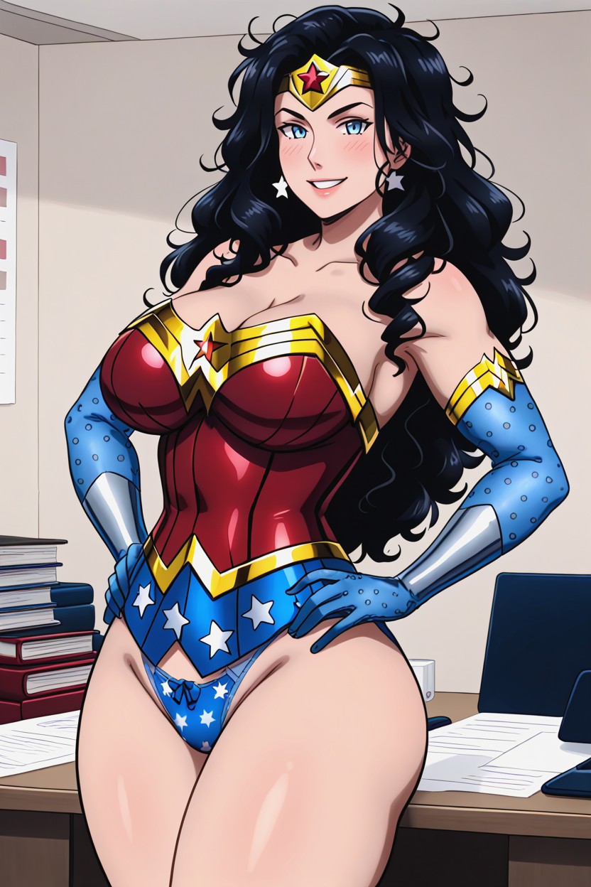 Firm Rounded Breasts, Tall Beautiful Woman, Black Hair AI Porn