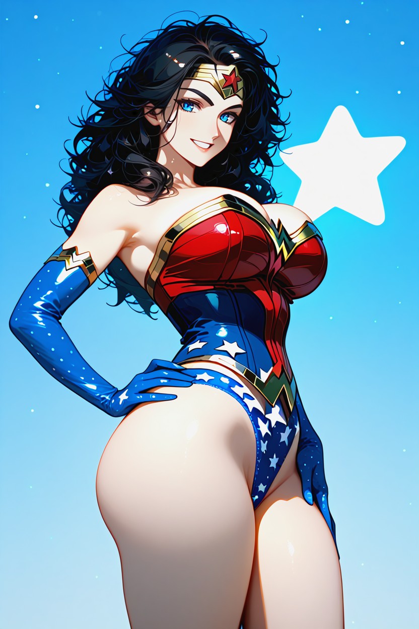 Wonder Woman, Highly Detailed Perfect Body, Lewd Smile AI Porn