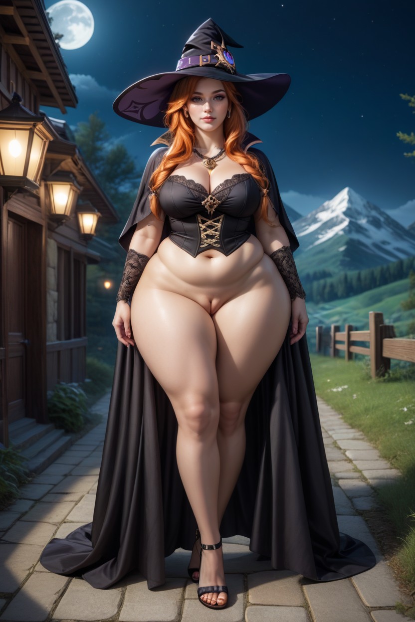 Heels, Cleavage, Thick Thighs AIポルノ