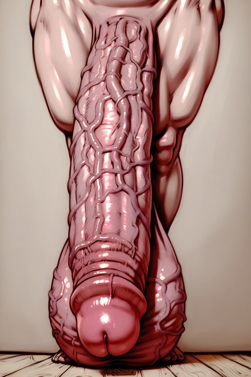 Photo Real, Huge Cock Tip, Not Muscular AI Porn