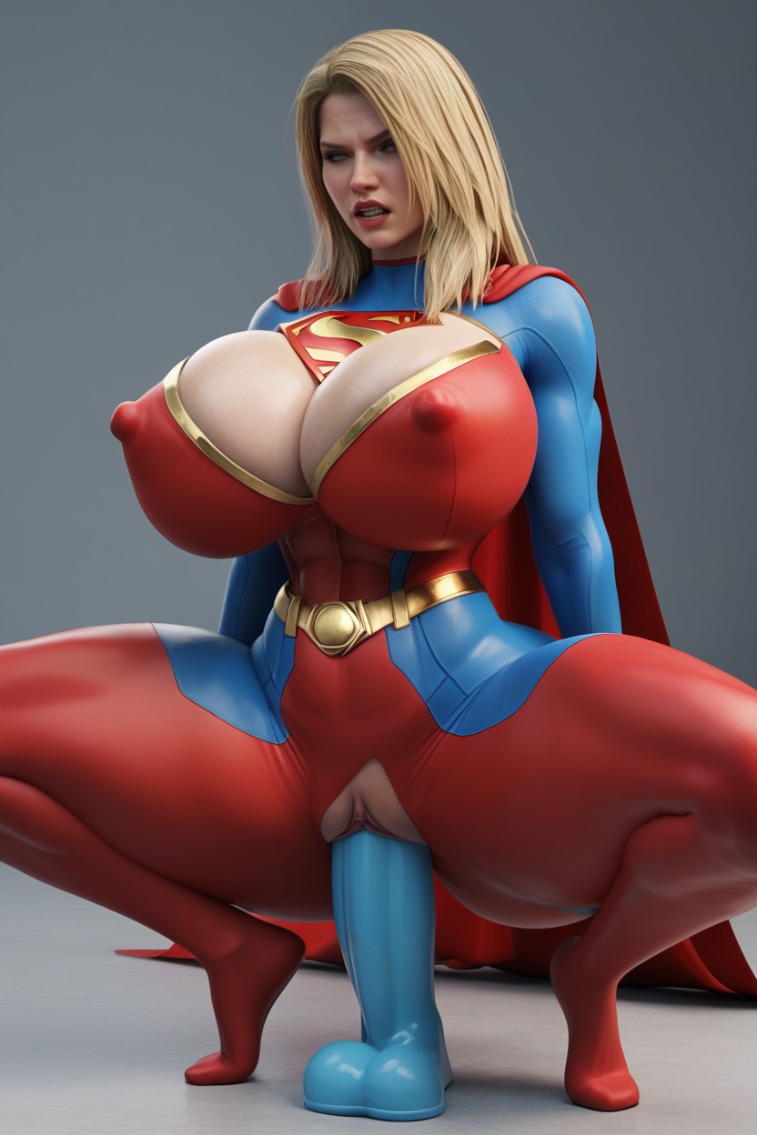Unrealistic Tenpack Abs, Sexy Seductive Pose, Gigantic Hyper Hips AIポルノ