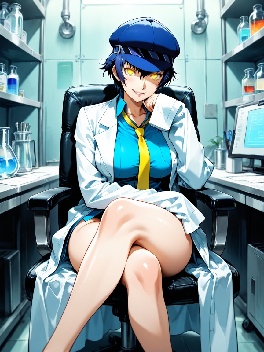 Rest Chin On The Back Of Hand, Fine Coloring, Necktie Hentai AI Porn