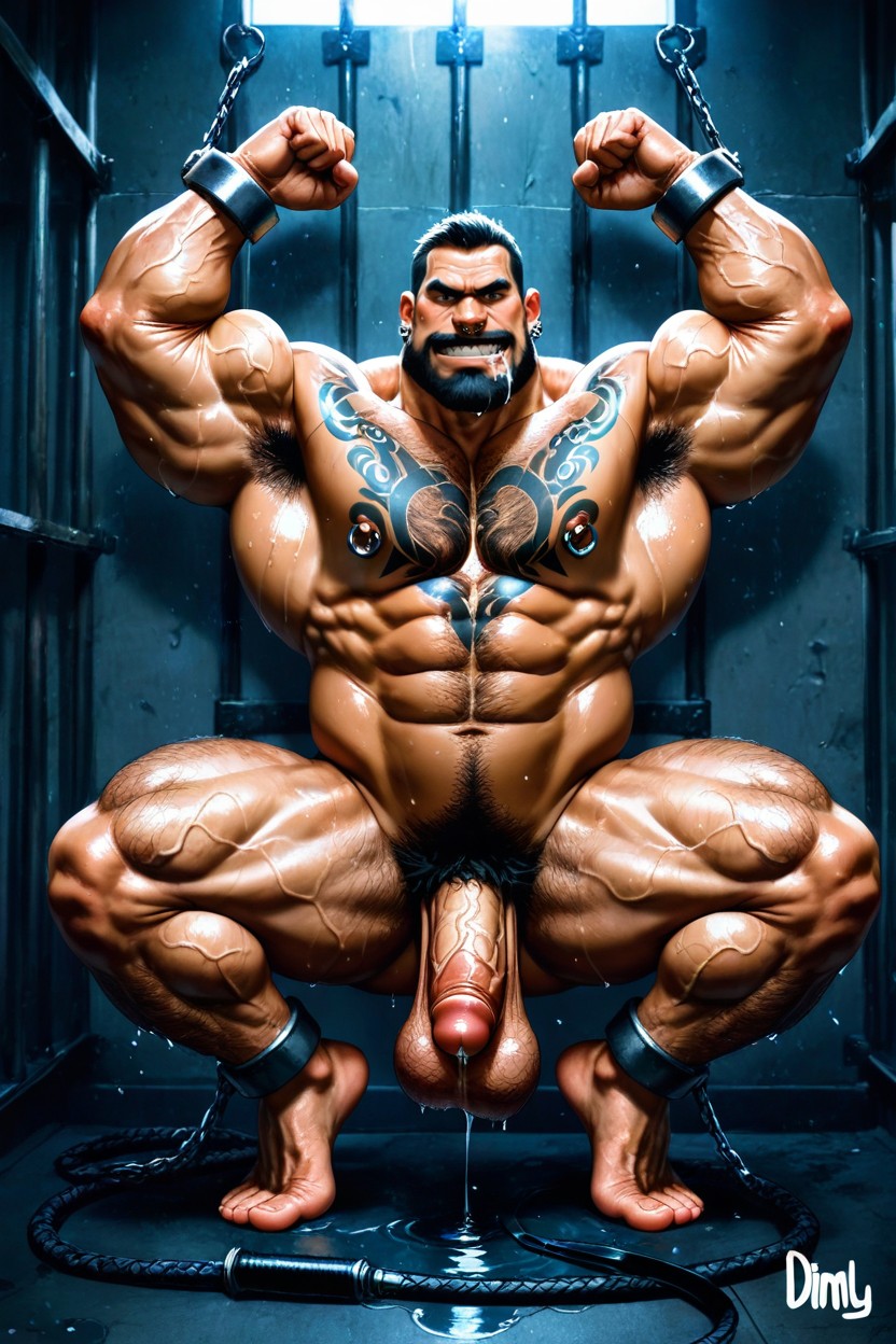 Drooling, Big Earrings, Nipple Piercings AI Gay Porn
